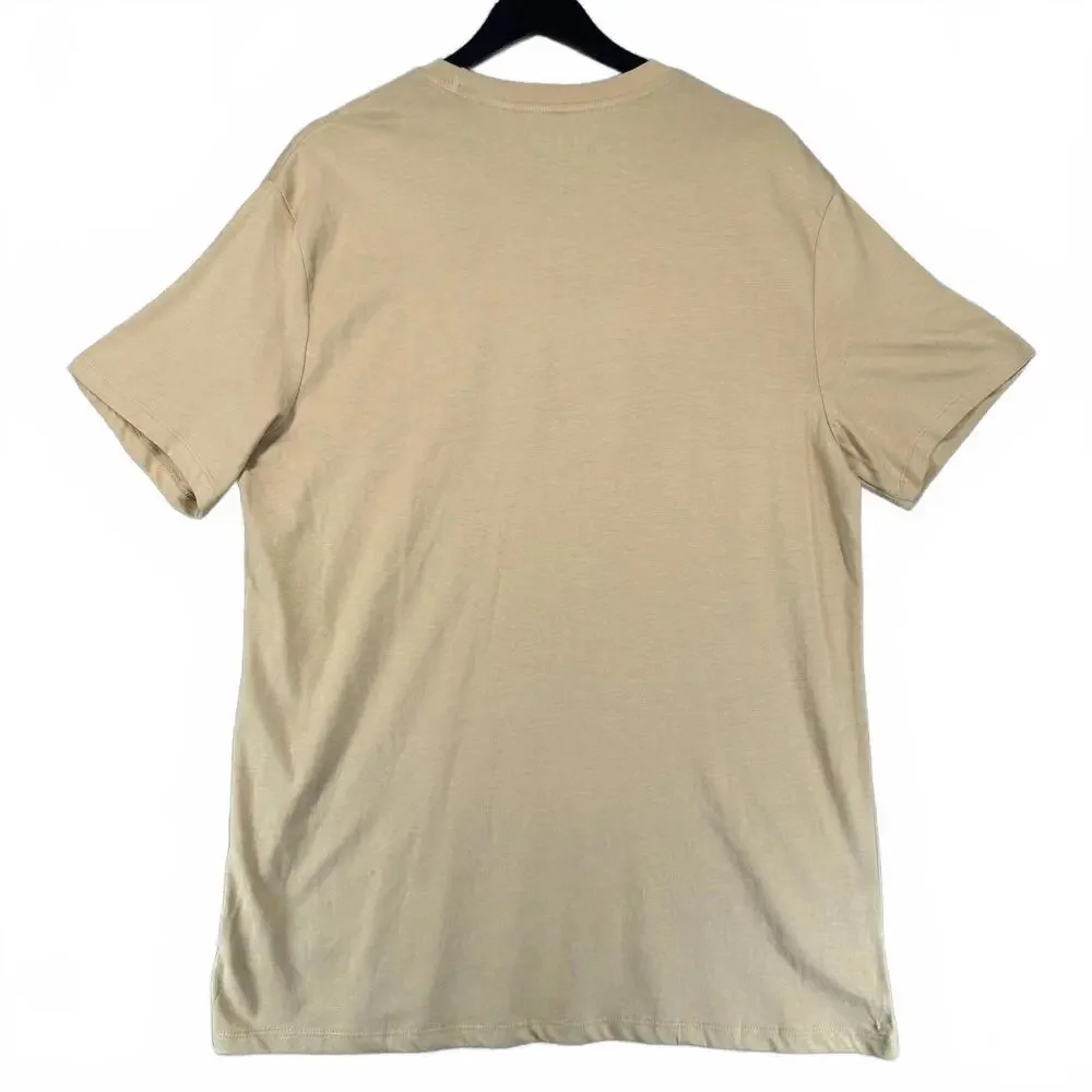 Guess Men's Greg Logo Crew Holofoil T-Shirt XL Toasted Taupe - Picture 7 of 8